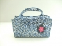 MAC Makeup Bag Leopard Blue With Flower